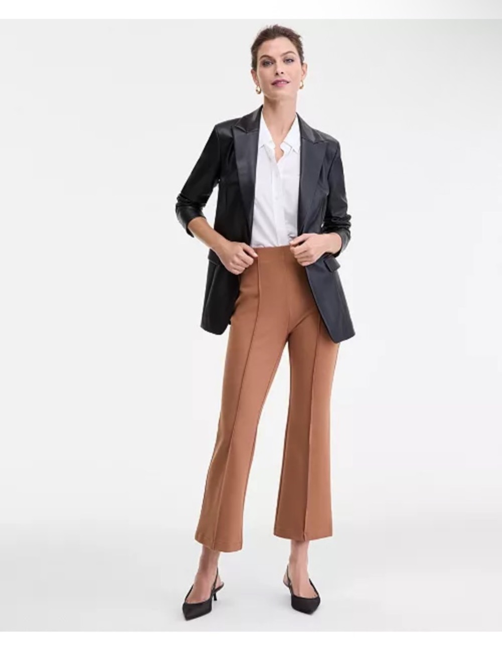 INC macys crop kick flare pant high rise NEW